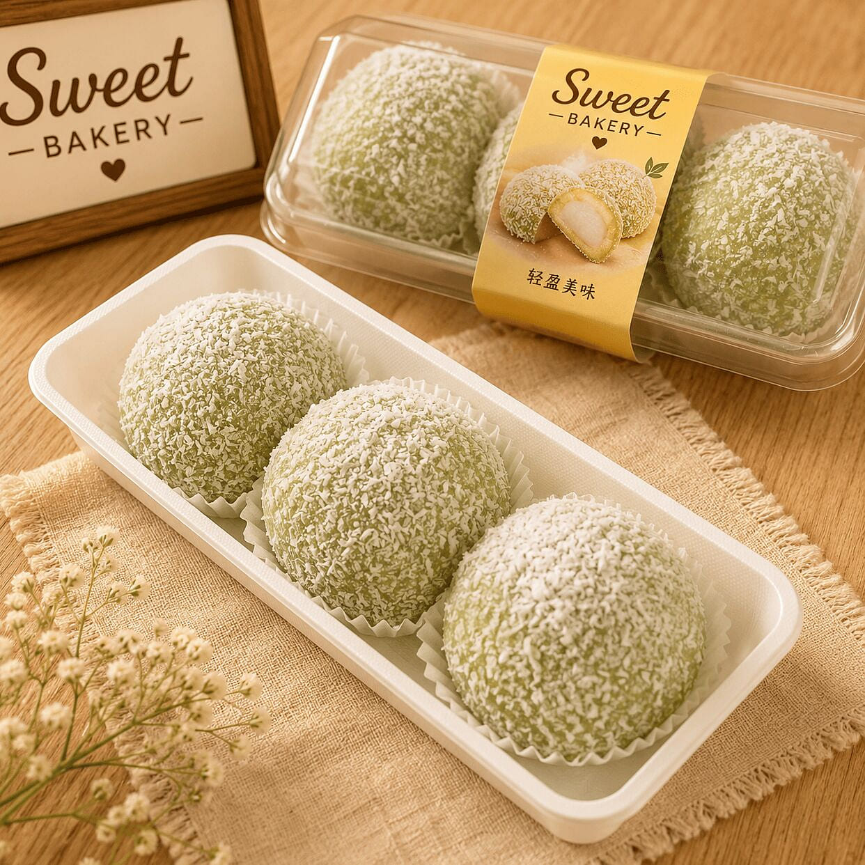 Matcha & Red Bean Mochi 1 each