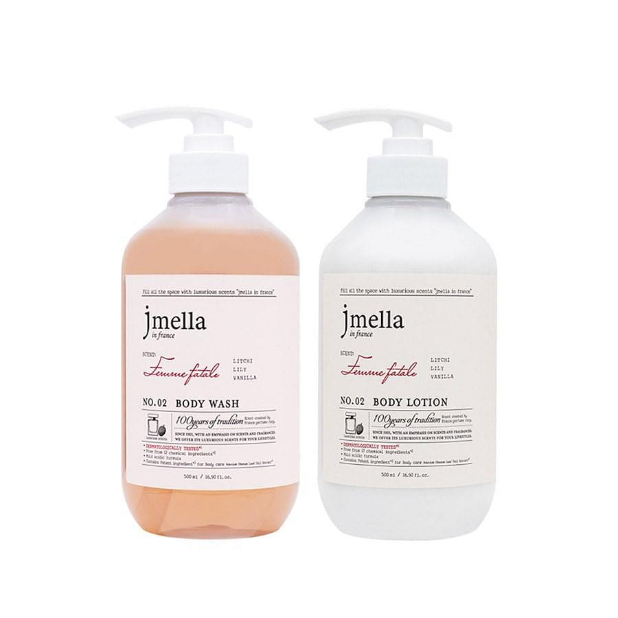 JMELLA In France Femme Fatale #02 Body Wash 500ml + Lotion 500ml Set 2 bottle