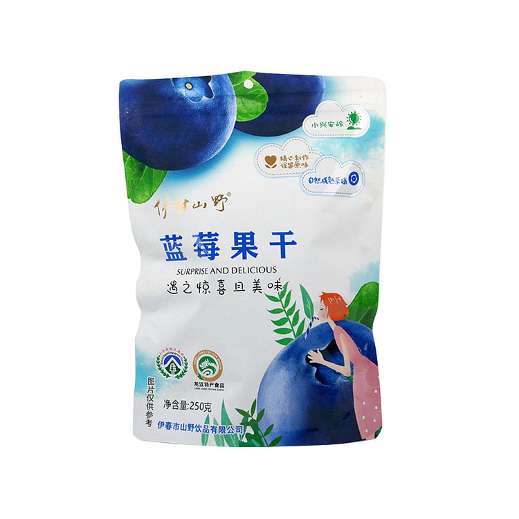 伊村山野大颗粒蓝莓果干零食 250g*1袋