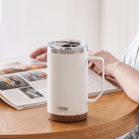 Premium Stainless Steel Coffee Thermos Bottle (18.6 OZ/530ML), color: White 1 count