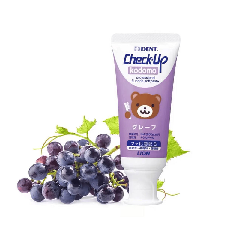 Lion Dent Check-up Tooth Paste for Kids - Grape 60 g