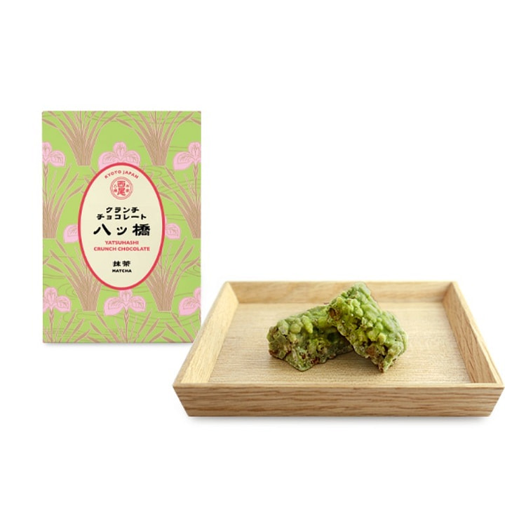 Honke Nishio Yatsuhashi Chocolate [Matcha] 12 pcs 1 box