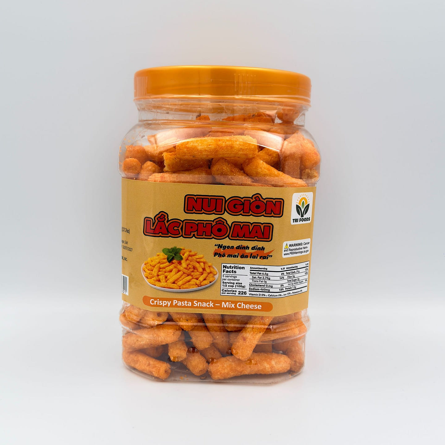 Tri-Foods Crispy Pasta Snack Mix Cheese 1 Jar 500 g