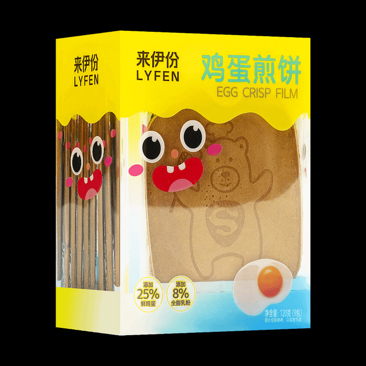 【中国直邮】来伊份 鸡蛋煎饼 香脆饼干 120g