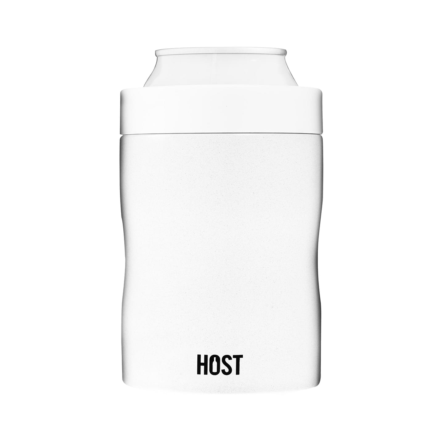 HOST Stay-Chill Beer Cozy Insulated Can Cooler Tumbler – Double Walled Stainless Steel Beer Can Insulator Holder for Standard Sized Cans – Pearl White 12 oz