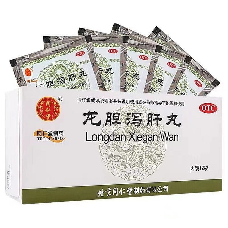 TRT LongdDan XieGan Wan Diarrhoea Pills Liver Gallbladder Dampness And Heat 6g*12 1 box