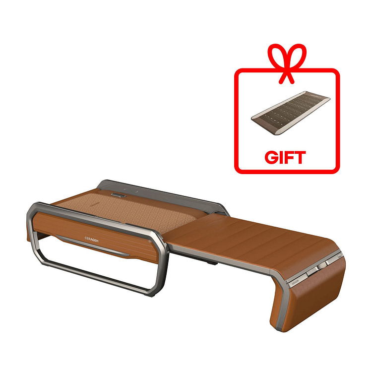 Ceragem V6 Therapeutic Thermal Massager at Home #BROWN(+S1 Mat Free Gift)