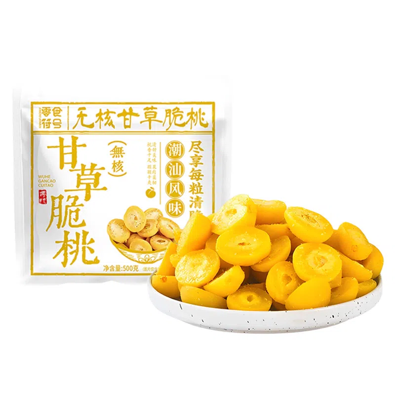 Snack symbol licorice seedless crispy peach 100g 100 g