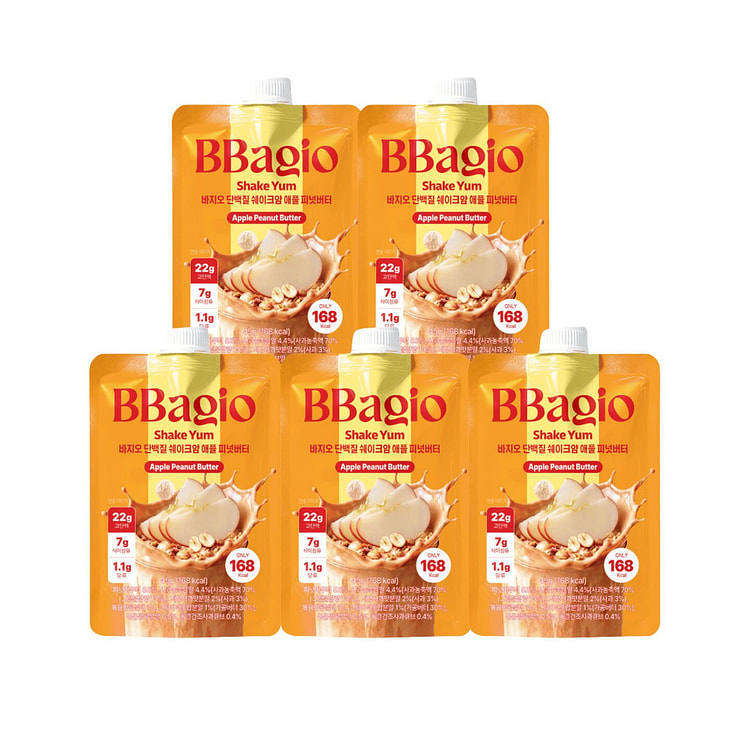 BBagio High Protein Powder Apple Peanut Butter 5 pack