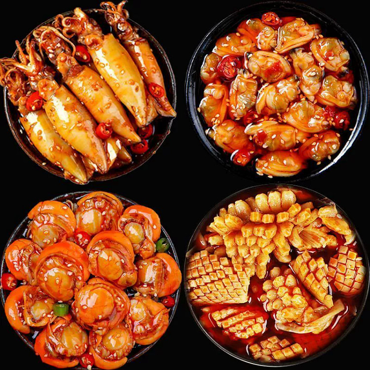 海兔+扇贝+鮯蜊+魷鱼