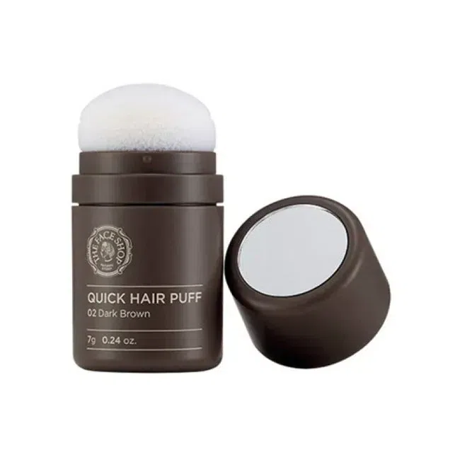 THE FACE SHOP Quick Hair Buff Hair Powder 02 Dark Brown 7 g
