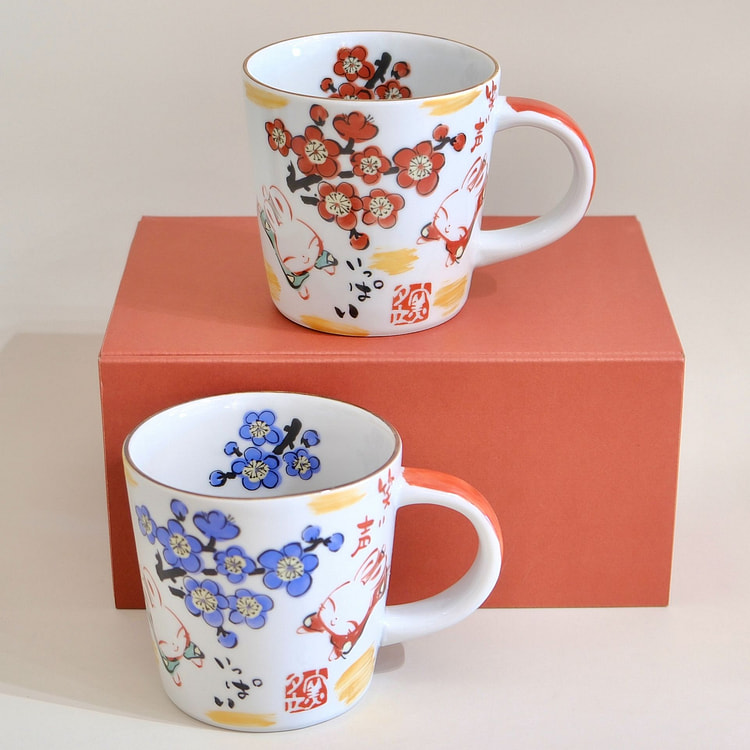 Yudachi Gama Red/Blue Pair Mug(Gift Box)