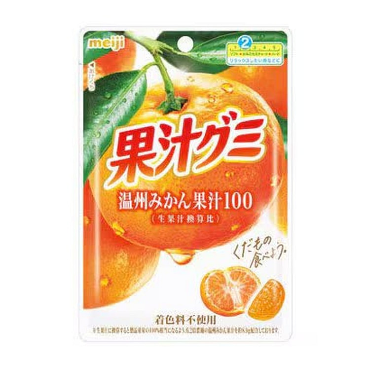 Meiji Fruit Juice Gummy Satsuma Mandarin 54g