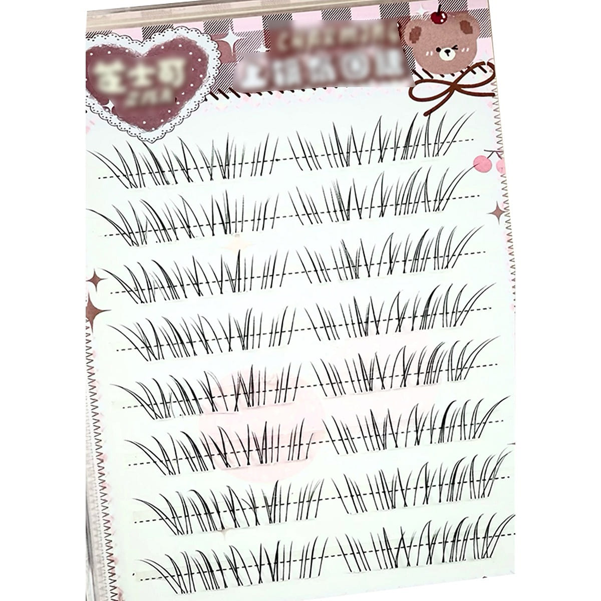 Non-adhesive false eyelashes Glue-free Black F 1 box