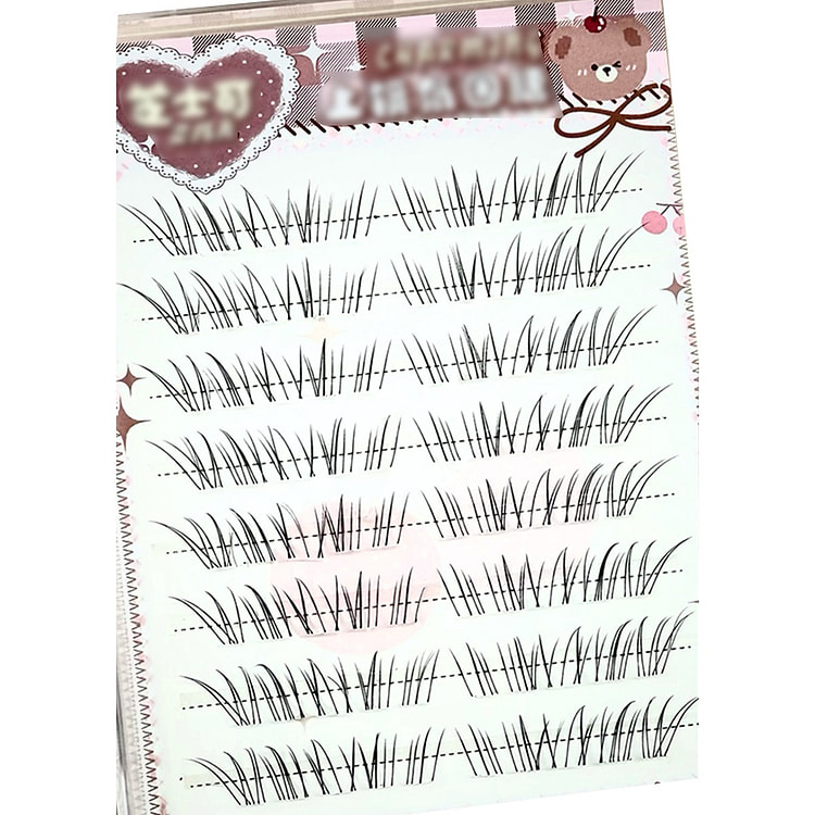 Non-adhesive false eyelashes Glue-free Black F 1 box