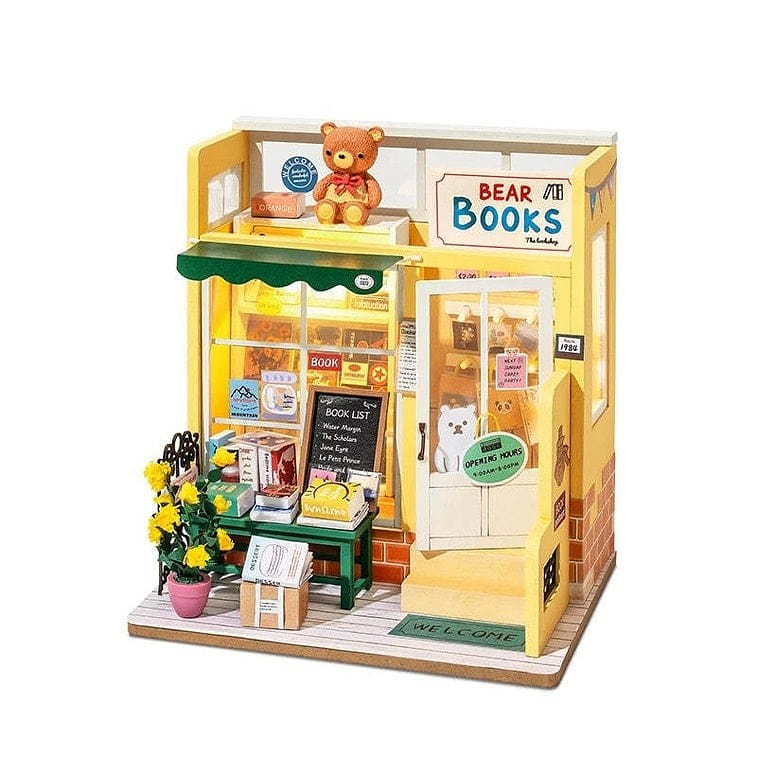 DIY Handmade 3D Assembly Model Wooden Puzzle Ornament Holiday Gift Bookstore 1 box