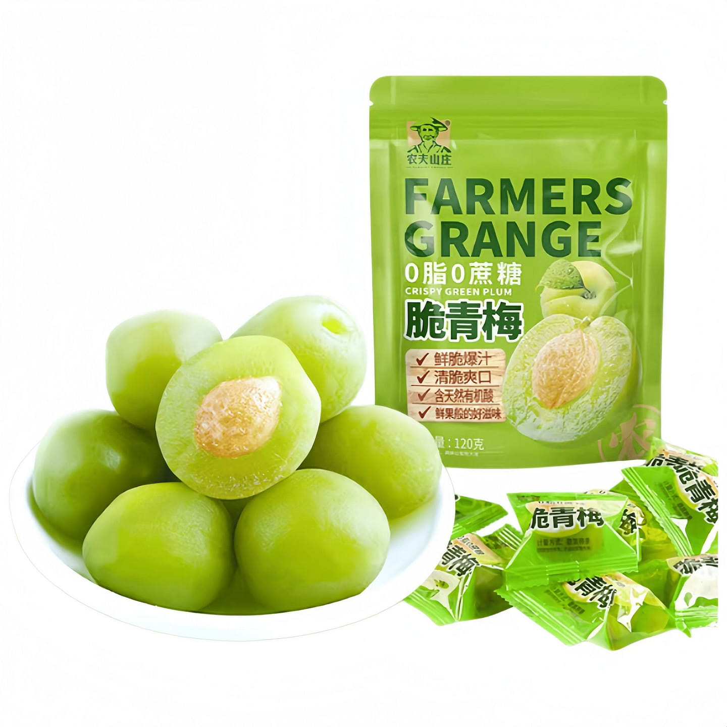 Crispy green plums 120g [*1 bag] 120 g