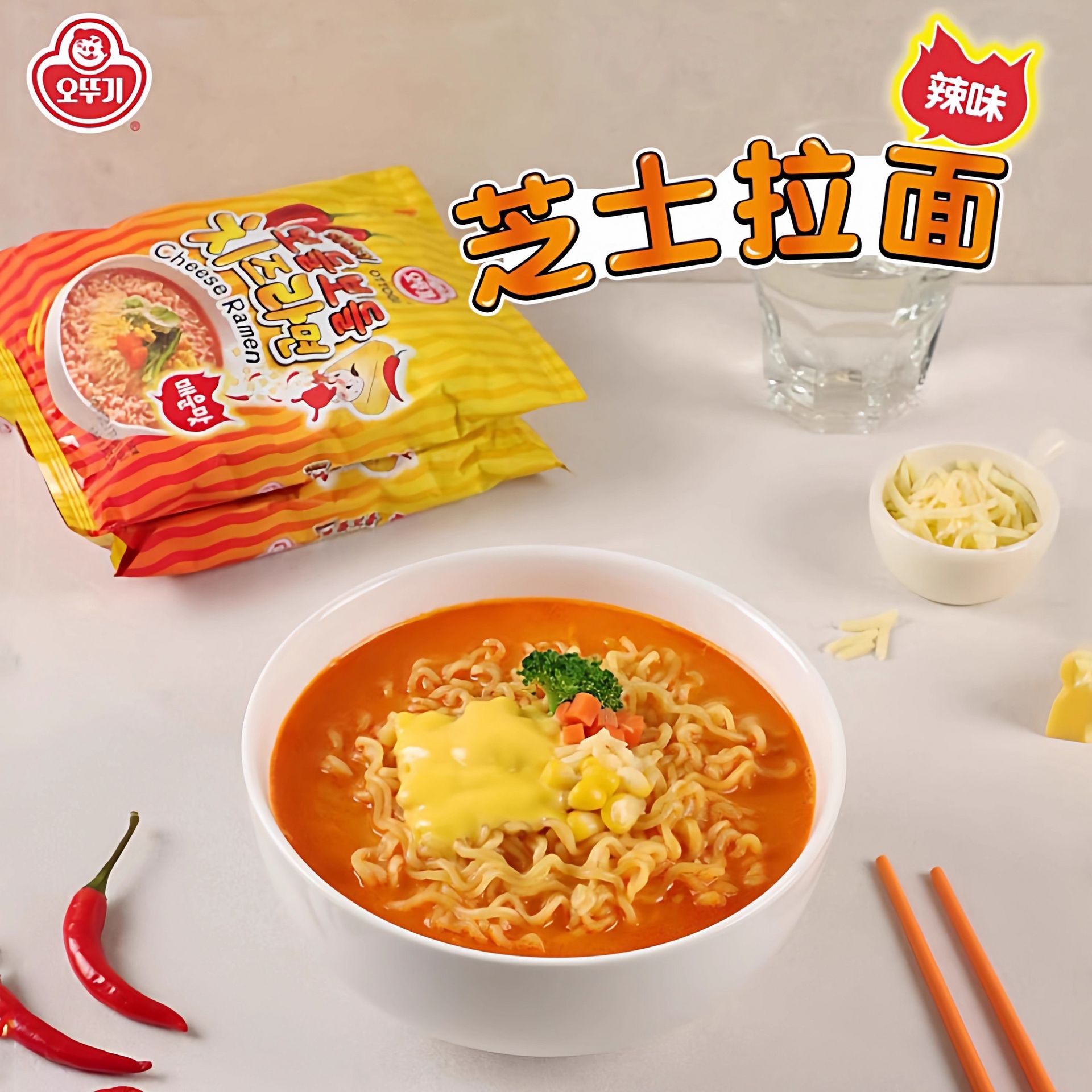 Get Korean Jin Spicy Flavor Cheese Ramen 444g 444 g Delivered