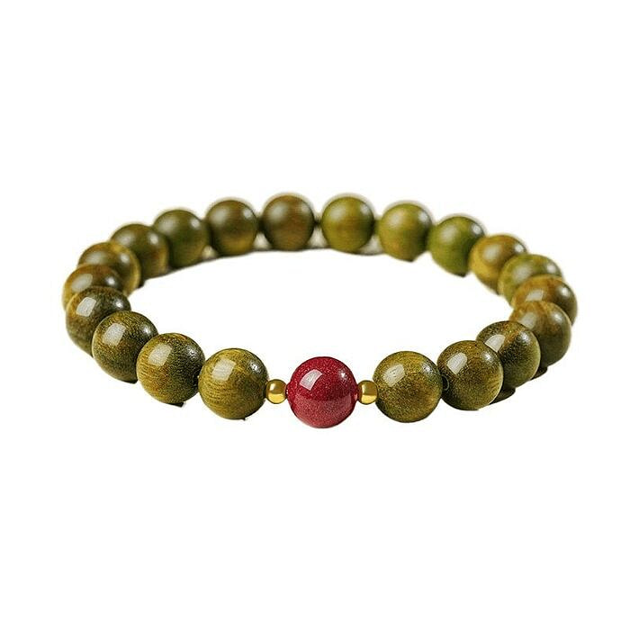 宫里上新 绿檀木手串木质文玩手链 檀韵朱华 8mm 1 盒