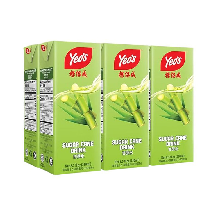 Yeo's 甘蔗饮料 250毫升 6包装