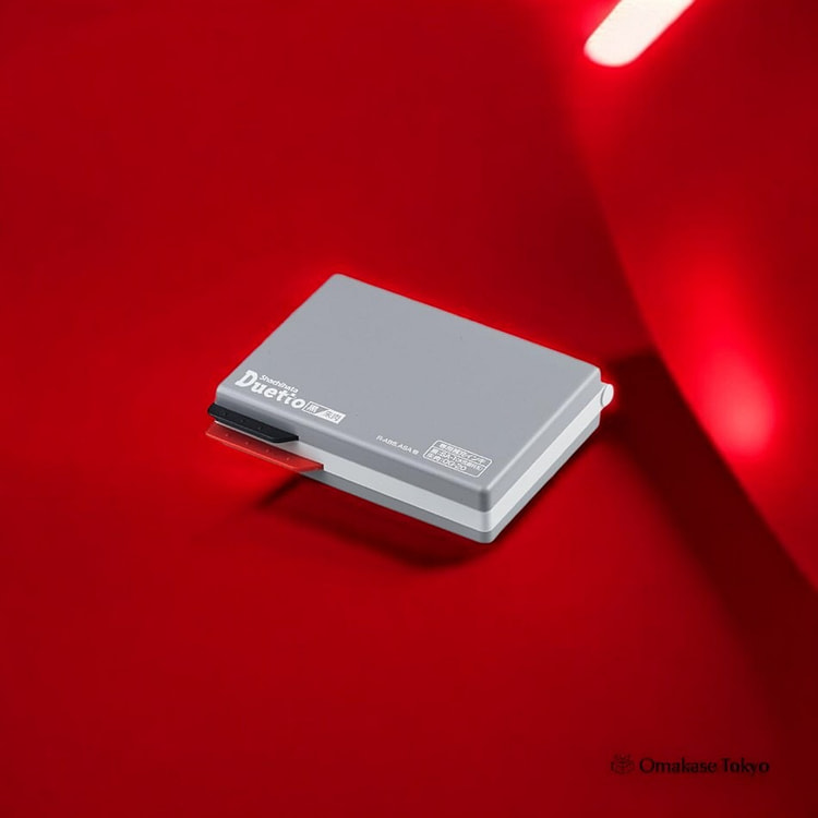 Shachihata Duet Stamp Pad-Black & Vermilion 130 g