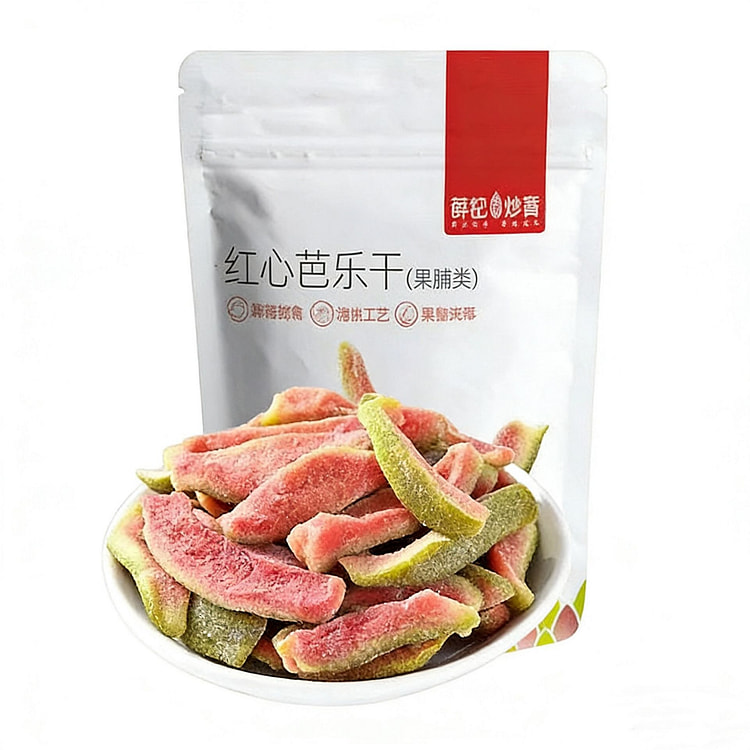 薛记炒货红心芭乐干酸甜番石榴干原切水果果脯蜜饯网红 78 克