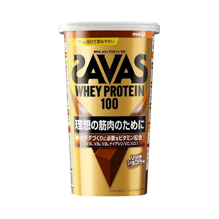 Meiji SAVAS Whey Protein Rich Chocolate Flavor 280 g