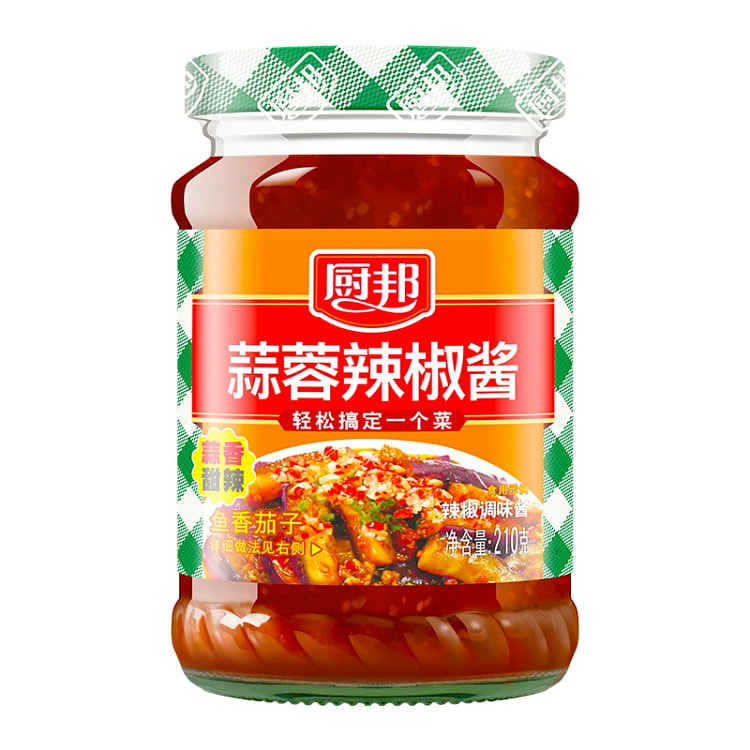 厨邦 蒜蓉辣椒酱210g*1瓶 拌面剁椒下饭酱菜