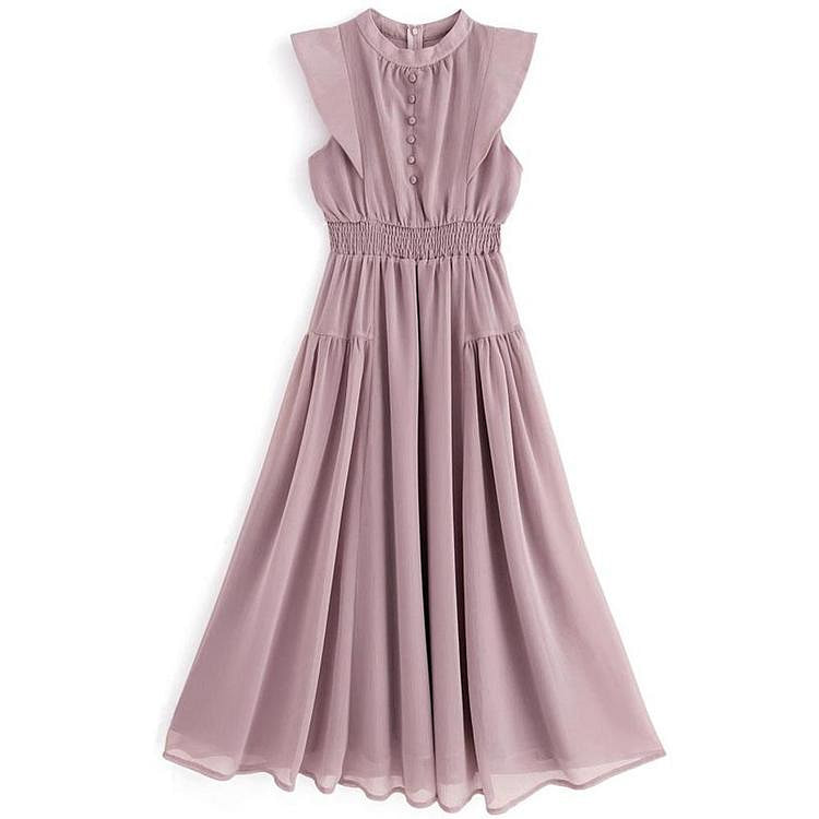 GRL Ruffle Flare Skirt Pink S
