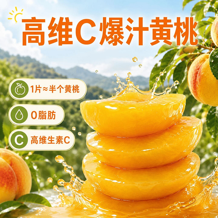 Xiyu Meinong Juicy Yellow Peach Canned Snack 300g 300 g