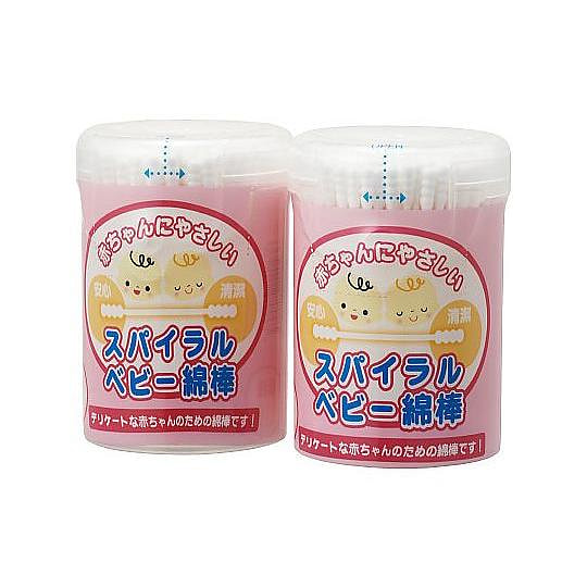 Spiral Baby Cotton Swabs 2 box