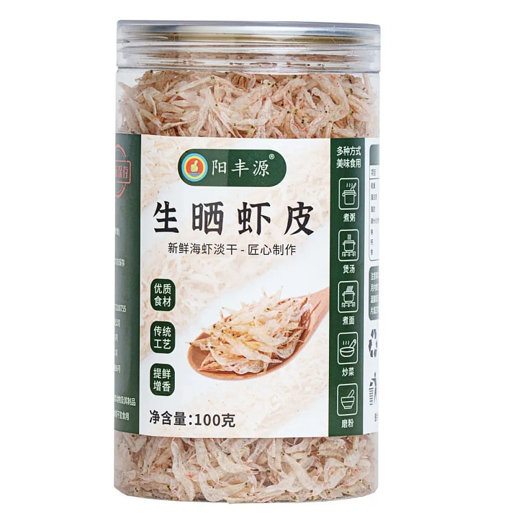阳丰源生晒虾皮淡干无添加盐高钙提鲜100g*1罐 100 克