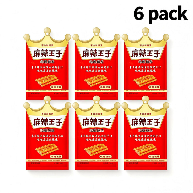 麻辣王子 辣条 很麻很辣 90g*6包 1 份