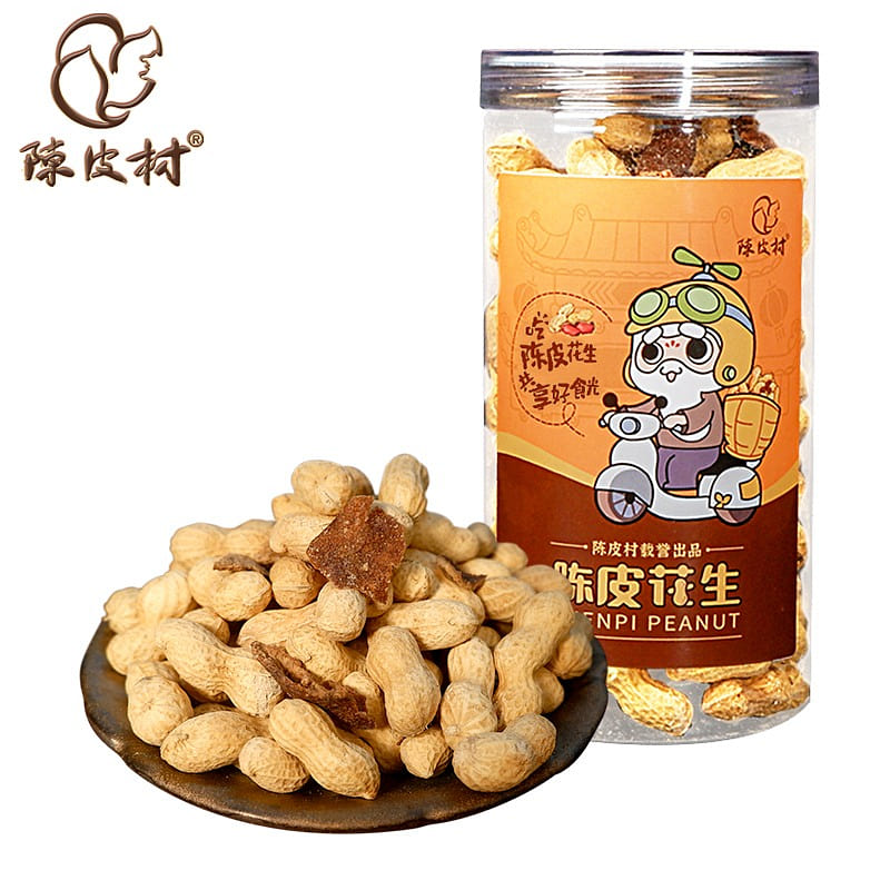 陈皮村吴村长 陈皮花生 广东新会特产 250g 1 罐