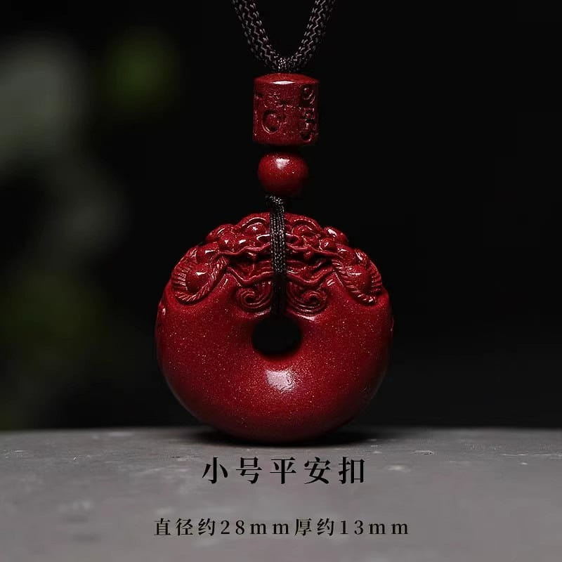 Purple gold sand cinnabar Pixiu safe buckle 1 1 each