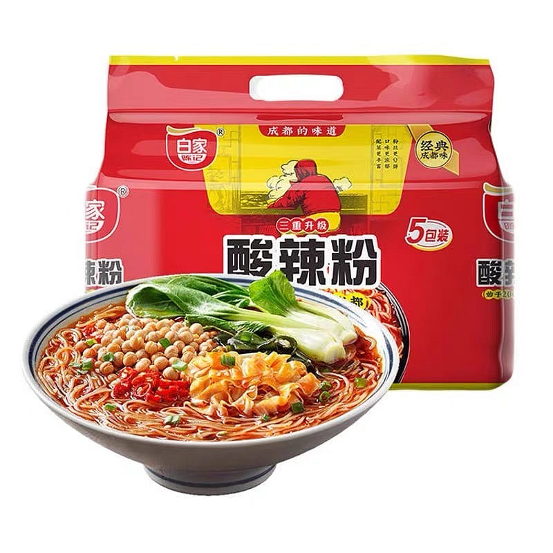 Baijia Chenji Hot and Sour Rice Noodles 108g*5 540 g