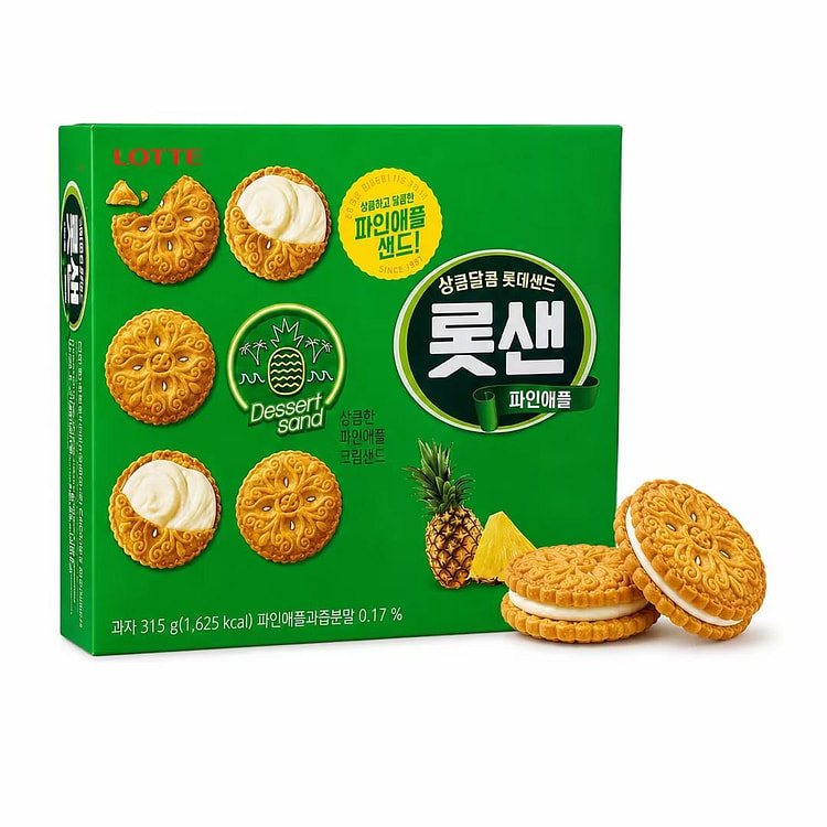 Lotte Pineapple Filled Biscuits 315g 1 each