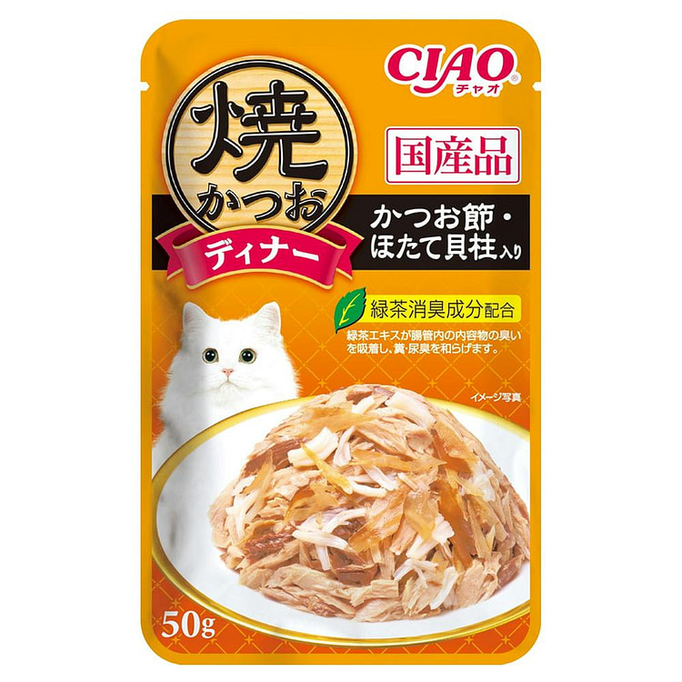 伊纳宝 CIAO 烤鲣鱼扇贝 猫餐包 50g 1 份