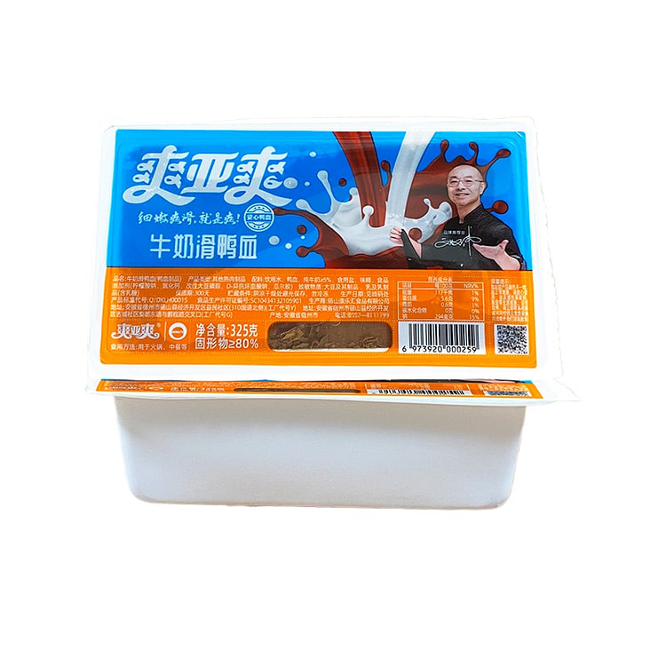 爽亚爽牛奶滑鸭血嫩鸭血 325g*1盒装