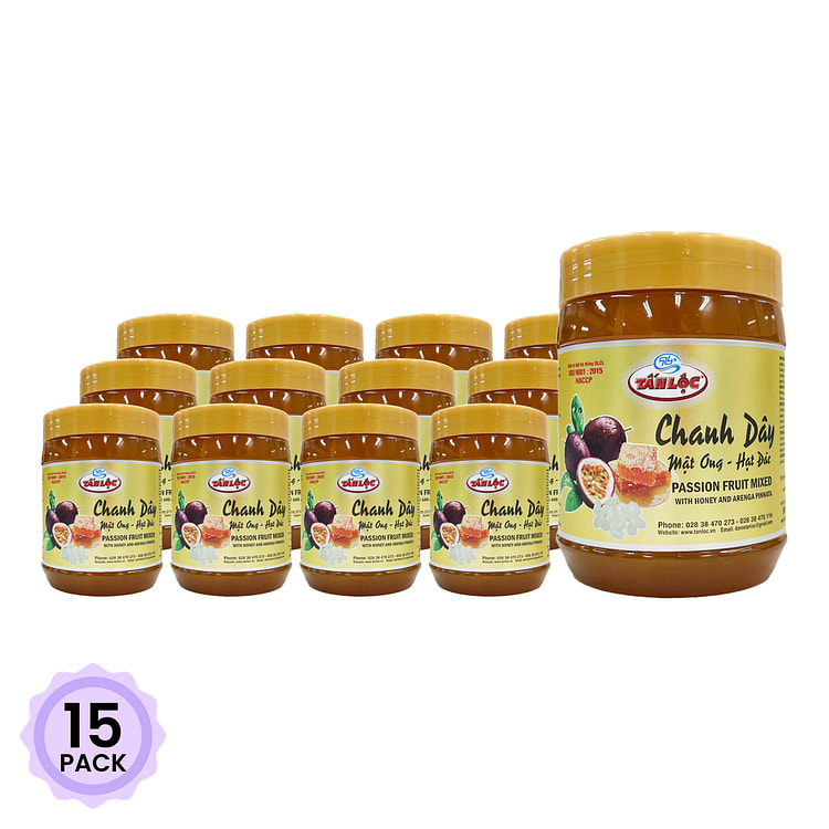 Tan Loc Passion Fruit Mixed with Honey and Arenga Pinnata 31.7 oz*15 pack