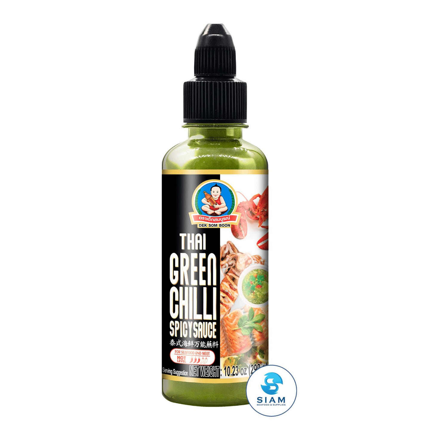 DEK SOM BOON Thai Green Chilli Spicy Sauce 290g 10.23 oz