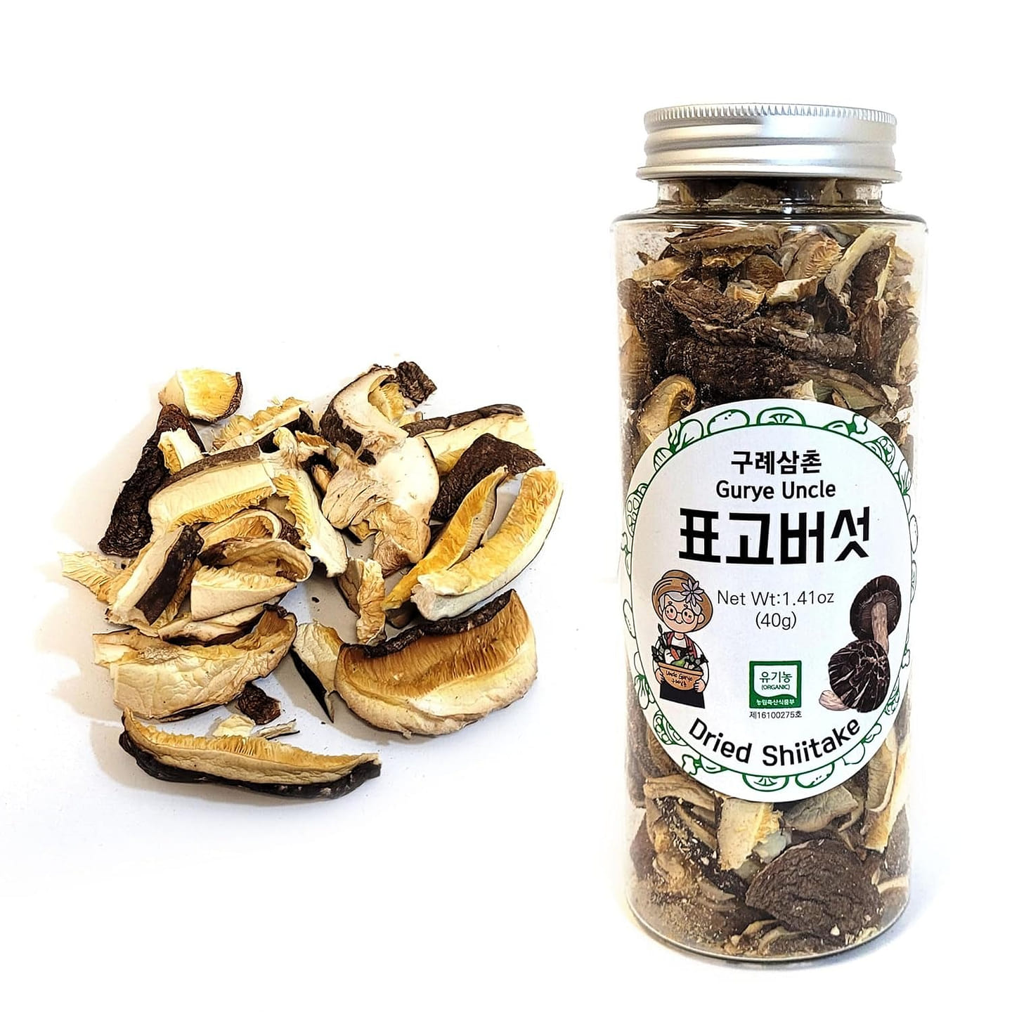 Gurye Uncle 100% Korea Natural Dehydrated Vegetable, Shiitake 40g 1 ケース