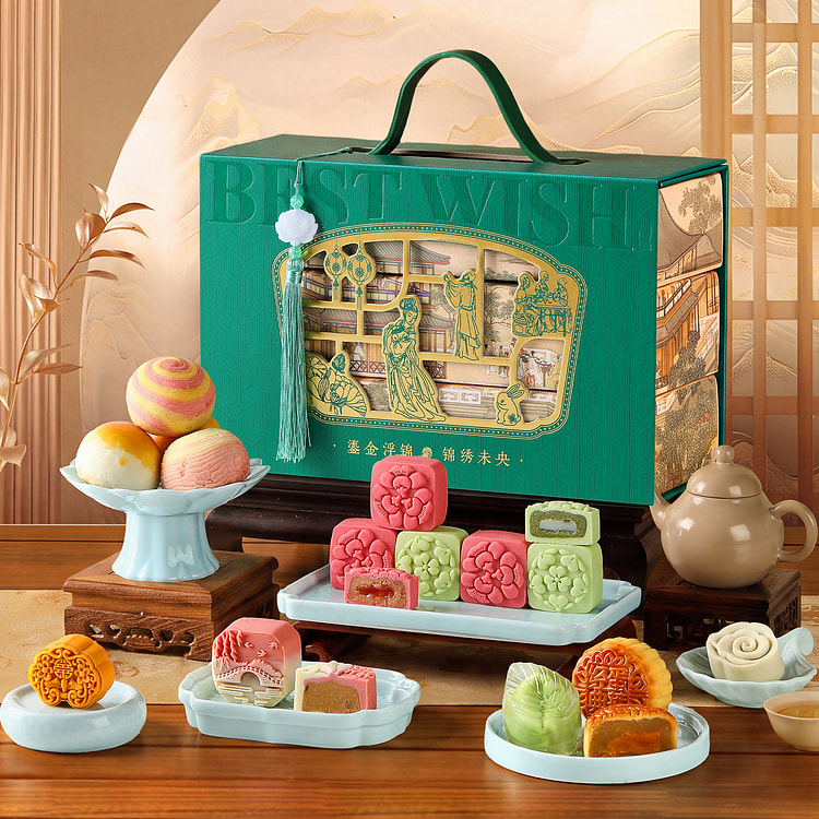 Suzhou Crisp Mooncake Box  13 Pcs 1 pack