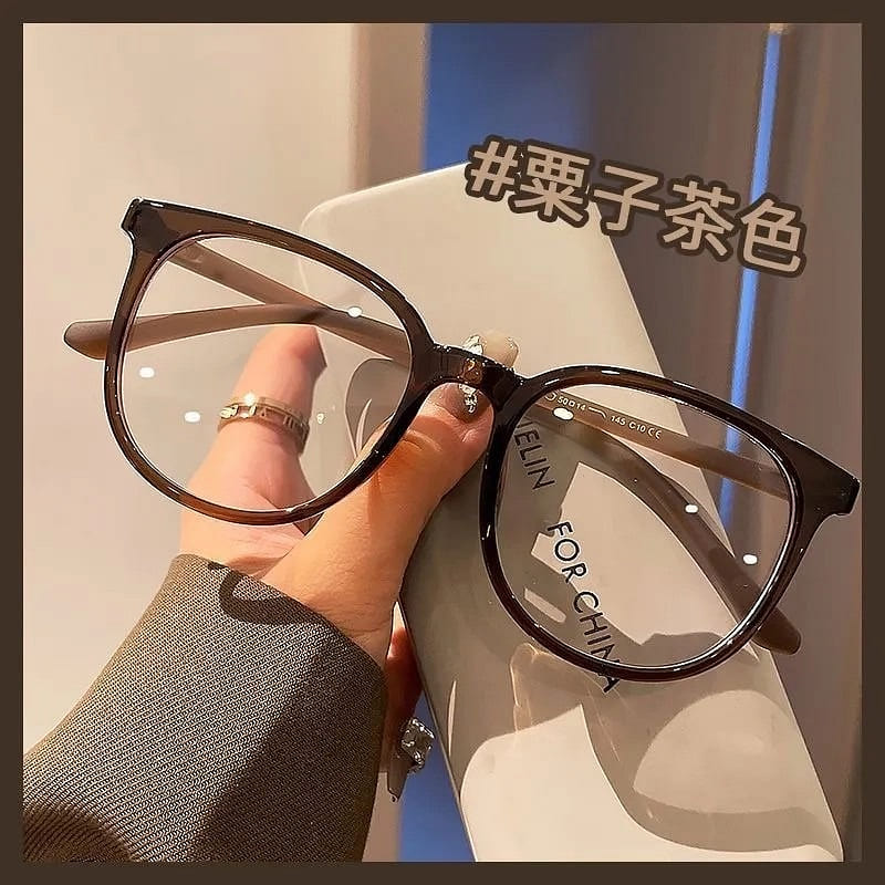 Korean style non-prescription glasses, large frame 1 each