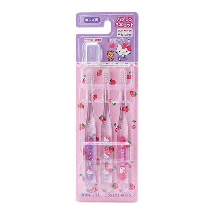 Sanrio Hello Kitty Character Toothbrush 3pc Set