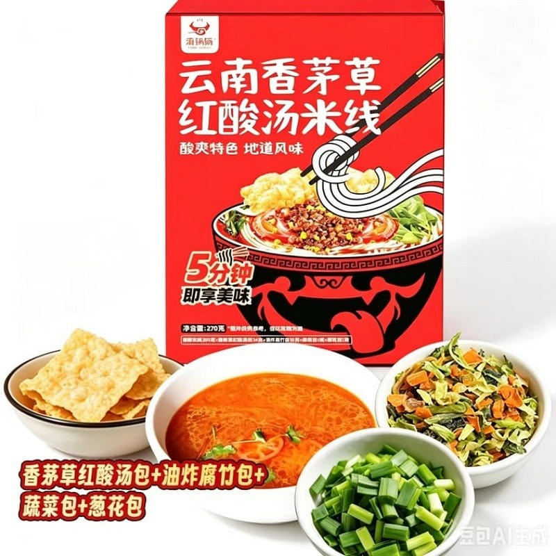 Danguoguo Dai Style Lemongrass Rice Noodles 270g 270 g