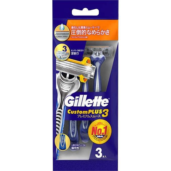 P&G Gillette Custom Plus 3 Premium Smooth 3 count