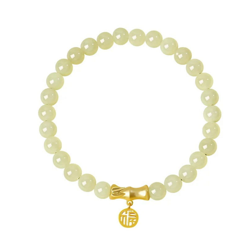 Hotan Jade Blue Jade Bracelet, Lucky 6mm 1 box