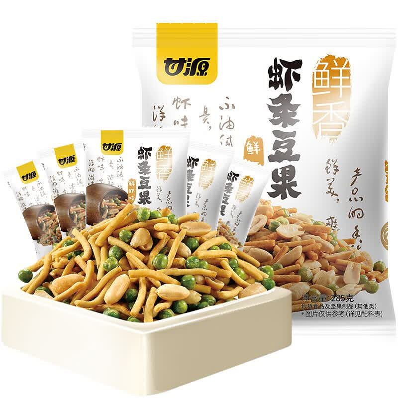 Fresh shrimp flavor peanut green pea Puffed food 285 g