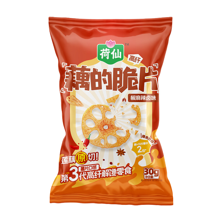 荷仙藕的脆片椒麻辣卤味
